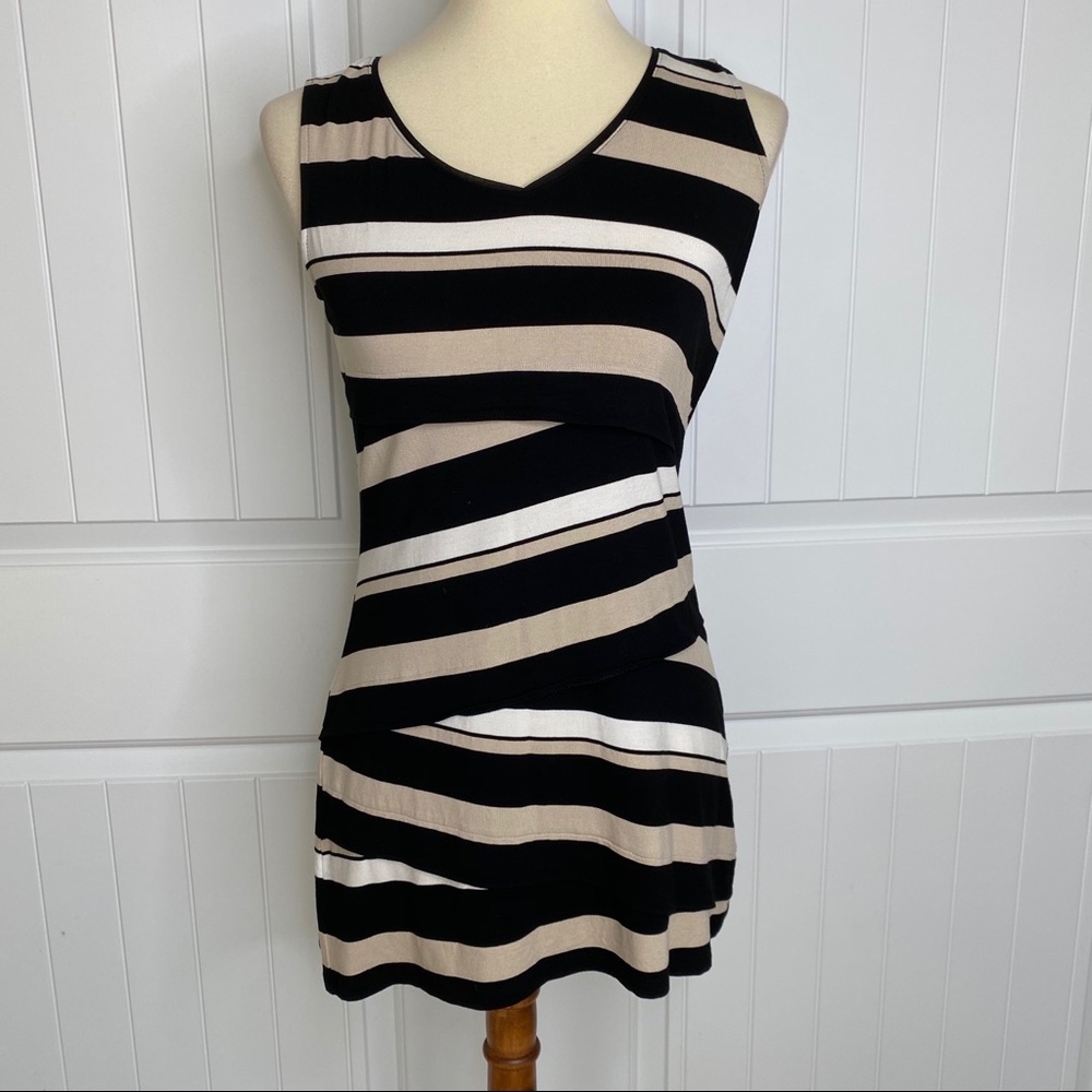 WHBM ruffle layered tunic top size small